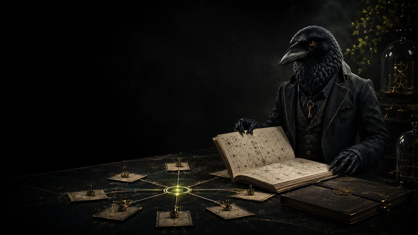 Rook watches eight evidence nodes converge into one final verified reconstruction